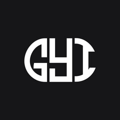 GYI letter logo design on black background. GYI creative initials letter logo concept. GYI letter design.