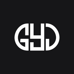 GYJ letter logo design on black background. GYJ creative initials letter logo concept. GYJ letter design.