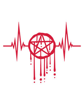 Blut Herzschlag Pentagramm 