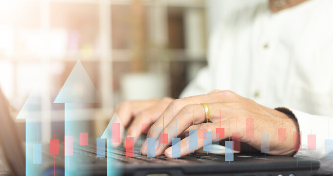 Businessman analize graph and planning growing investment stock market, Banking financial Investment concept	
