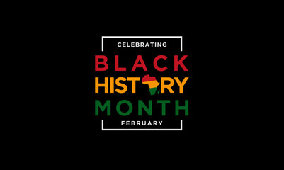 Black history month celebration illustration design