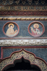 Stavropoleos Monastery, a beautiful painted church in Bucharest, Muntenia Region, Romania