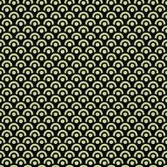 black and gold geometric seamless pattern