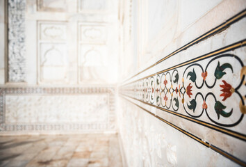 Pietra dura jali inlay, Taj Mahal, Agra, Uttar Pradesh, India