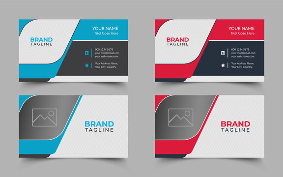 Business card design template, clean and professional , vector visiting card, business card template for business and personal use