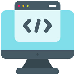 coding flat icon