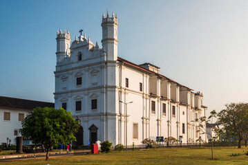 Se Catedral de Santa Catarina, a UNESCO World Heritage Site in Old Goa, Goa, India - obrazy, fototapety, plakaty