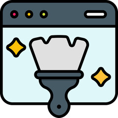 clean code filled outline icon