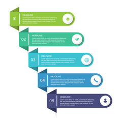 Steps business timeline process infographic template design with icons