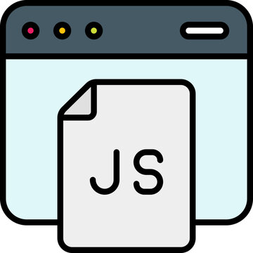 javascript filled outline icon