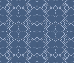 Japanese Star Net Vector Seamless Pattern