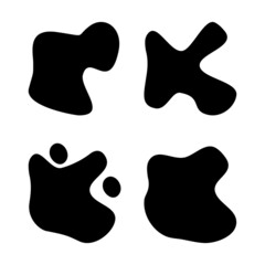 random abstract liquid organic shape vector illustration