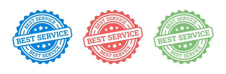 Best service grunge rubber stamp on white background.
