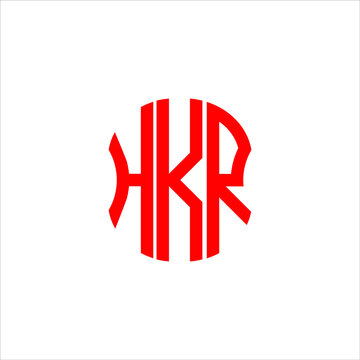 HKR letter logo creative design. HKR unique design