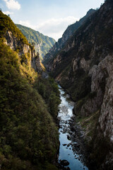 Fototapeta na wymiar Tara River Canyon Gorge, Durmitor National Park, Montenegro, UNESCO World Heritage Site, Europe