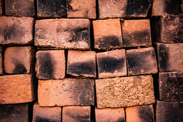 Brick kiln making bricks near Antsirabe, Vakinankaratra Region, Madagascar