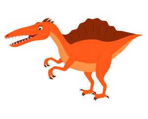 cute cartoon dinosaur predator. vector isolated on a white background