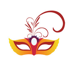 carnival mask illustration design suitable for carnival events