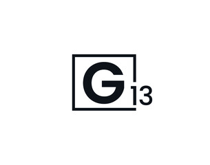 G13, 13G Initial letter logo