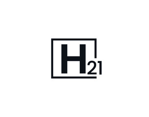 H21, 21H Initial letter logo