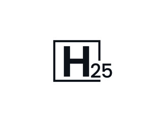 H25, 25H Initial letter logo