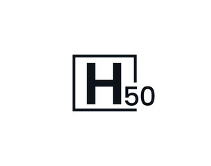H50, 50H Initial letter logo
