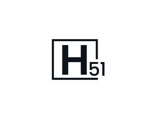 H51, 51H Initial letter logo