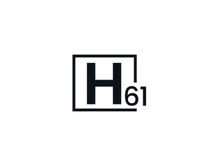 H61, 61H Initial letter logo