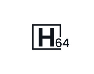 H64, 64H Initial letter logo
