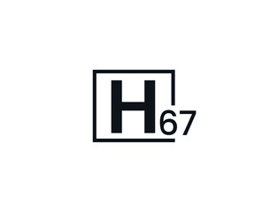 H67, 67H Initial letter logo