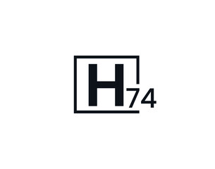 H74, 74H Initial letter logo