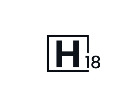 H18, 18H Initial letter logo