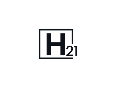 H21, 21H Initial letter logo
