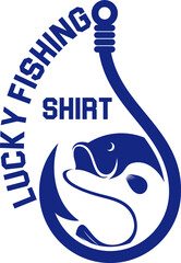 Lucky Fishing T-Shirts & T-Shirt Designs, fishing t shirt design