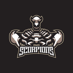 Scorpion mascot logo design vector with modern illustration concept style for badge, emblem and t shirt printing. Angry scorpion illustration for sport and esport team. © izzatulkhotim666