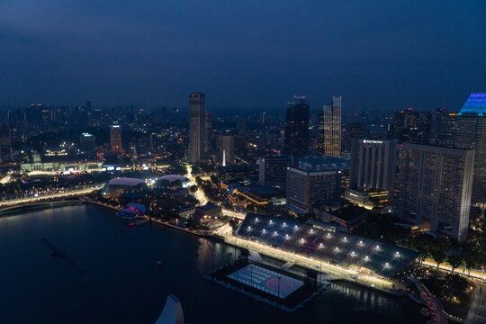 Practice For The Formula 1 Race In Singapore And The Downtown Singapore Area 