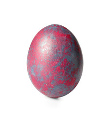 One beautiful Easter egg isolated on white background