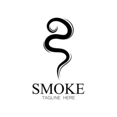 Fototapeta premium Smoke steam icon logo illustration isolated on white background Aroma vaporize icons. Smells vector line icon hot aroma stink or cooking steam symbols smelling or vapor