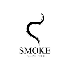 Fototapeta premium Smoke steam icon logo illustration isolated on white background Aroma vaporize icons. Smells vector line icon hot aroma stink or cooking steam symbols smelling or vapor