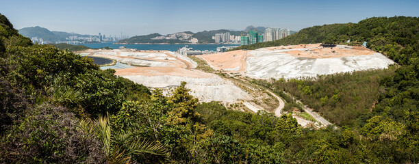 Landfill site, Kowloon, Hong Kong, China