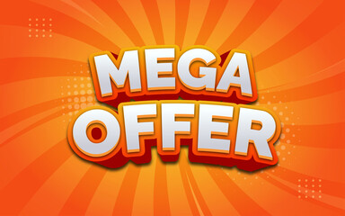 Mega offer editable text effect.