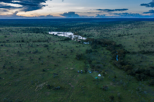 Camping At El Karama Eco Lodge, Laikipia County, Kenya Drone