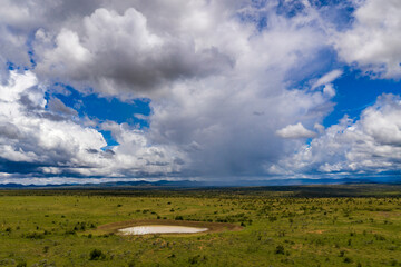 Obraz premium El Karama Ranch, Laikipia County, Kenya drone