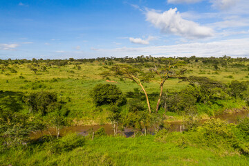 Fototapeta na wymiar El Karama Ranch, Laikipia County, Kenya drone