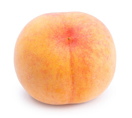 Fresh Peach fruits on white background, Honey Yellow Peach isolated on white background With clipping path.	