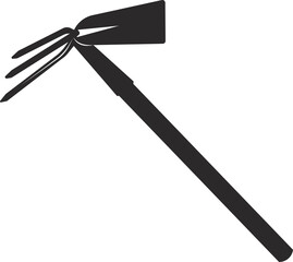 Garden manual double sided hoe with a rake.