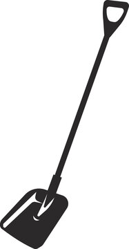 Shovel for snow removal, earth. Agricultural tools. Isolated image.