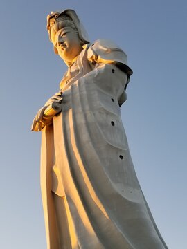 Byakue Kannon Greets the Blue Sky and Clouds of Takasaki Gunma Japan