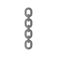 Obraz premium Chain grey flat vector icon