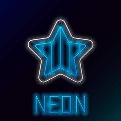 Glowing neon line USA Independence day icon isolated on black background. 4th of July. United States of America country. Colorful outline concept. Vector